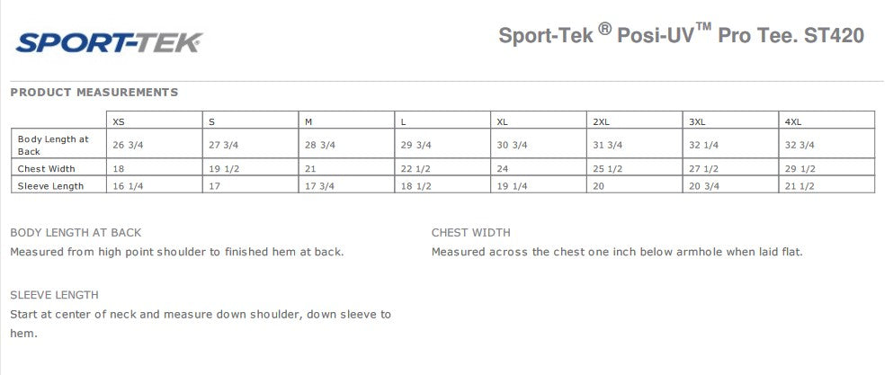 Sport-Tek ® Posi-UV ™ Pro Tee ST420